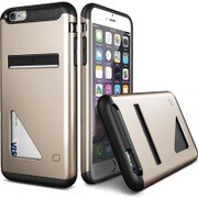 iPhone6S Plus 対応 Mighty Card Defense カードケース 搭載 プラスチック+TPU ハードケース シャインゴールド