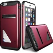 iPhone6S Plus 対応 Mighty Card Defense カードケース 搭載 プラスチック+TPU ハードケース キスレッド