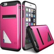 iPhone6S Plus 対応 Mighty Card Defense カードケース 搭載 プラスチック+TPU ハードケース ホットピンク