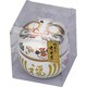 お茶 だるま缶 白 [だるま缶 白]