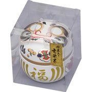 お茶 だるま缶 白 [だるま缶 白]