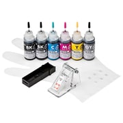 詰め替えインク キヤノン BCI-370PGBK/BCI-371BK・C・M・Y・GY用 6色(顔料ブラック/ブラック/シアン/マゼンタ/イエロー/グレー) 各30ml 工具付き INK-C371S30S6