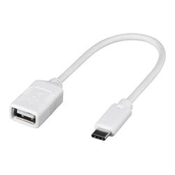USB2.0変換ケーブル(Aメス to C) 0.15m ホワイト BSUAMC2015WH
