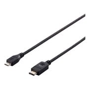 USB2.0ケーブル(MicroB to C) 1.0m ブラック BSUMBC210BK
