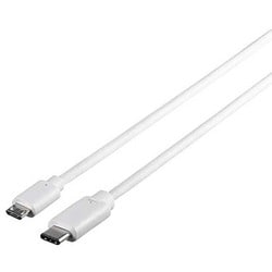 USB2.0ケーブル(MicroB to C) 2.0m ホワイト BSUMBC220WH