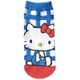 靴下 ハローキティ チェック レディース 約22.0～24.0cm BL×RD