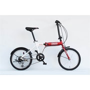 折りたたみ自転車 18型 6段変速 FDB186 保険付 レッド/ホワイト コールマン FDB186 保険付 RD/WH 3315