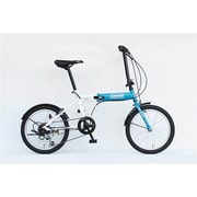 折りたたみ自転車 18型 6段変速 FDB186 保険付 ターコイズブルー/ホワイト コールマン FDB186 保険付 TBL/WH 3317
