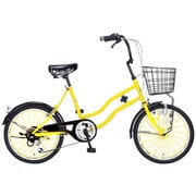 コンパクト小径車 20型 6段変速 イエロー アメリカンイーグル 小径プラス206アルミホイール YE 4856