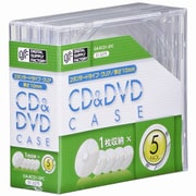 OA-RCD1-5PC [CD＆DVDケース スタンダードタイプ 厚さ10mm 5個 クリア]
