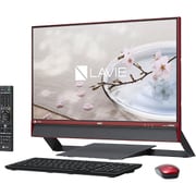 LAVIE Desk All-in-one DA770/DAR 23.8型ワイド/Core i7/HDD 3TB/8GB/ブルーレイドライブ/Office H&B Premium プラス Office 365 サービス/クランベリーレッド PC-DA770DAR