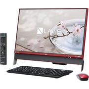 LAVIE Desk All-in-one DA370/DAR 23.8型ワイド/Celeron/HDD 1TB/4GB/DVDスーパーマルチ/Office Personal Premium プラス Office 365 サービス/クランベリーレッド PC-DA370DAR