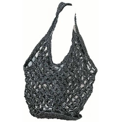 キラキラコンパクトバッグ メタリックヤーン ブラック TC-52