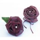 たたみテープバラのコサージュ エンジ＆ローズピンク T-27