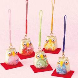 京ちりめんシリーズ 五色の根付 金の福ろう LH-320