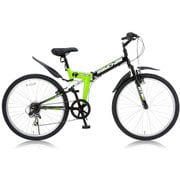 折りたたみ自転車 Raychell(レイチェル) 26型 外装6段変速 グリーン MTB-266R