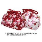 33654 [巾着袋白舞い桜]