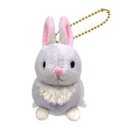フラッフィーズ キーチェーン ウサギ GY [キャラクターグッズ]