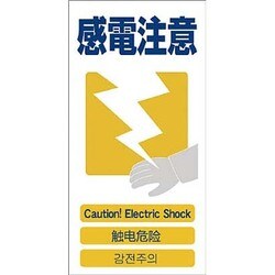 1146-1113-13 [GCE‐13 4ヶ国語入り安全標識 感電注意]
