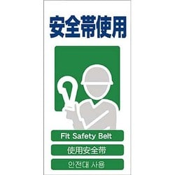 1146-1113-16 [GCE‐16 4ヶ国語入り安全標識 安全帯使用]
