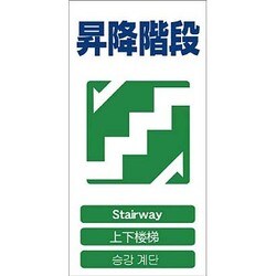 1146-1113-20 [GCE‐20 4ヶ国語入り安全標識 昇降階段]