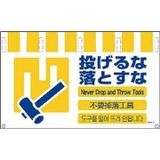 1146-8500-11 [NTW4L-11 4ヶ国語入りタンカン標識ワイド 投げるな落とすな]
