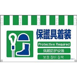 1146-8500-15 [NTW4L-15 4ヶ国語入りタンカン標識ワイド 保護具着装]