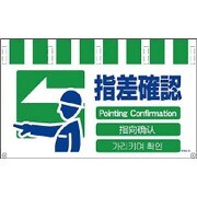 1146-8500-22 [NTW4L-22 4ヶ国語入りタンカン標識ワイド 指差確認]