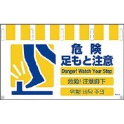 1146-8500-08 [NTW4L-8 4ヶ国語入りタンカン標識ワイド 危険足もと注意]