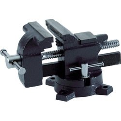 回転台付バイス 角胴シャフト 軽作業用 100mm TLV-100