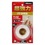 超強力両面テープ 多用途 15mm×2m ホワイト T4540