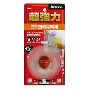超強力両面テープ 透明材料用 20mm×1.2m 透明 T4611