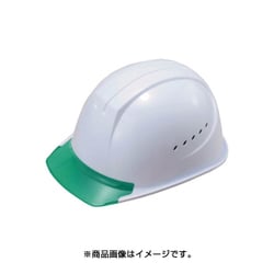 1610JZVV3W3J [エアライト搭載ヘルメット 通気孔付き PC製・透明ひさし型 ホワイト]