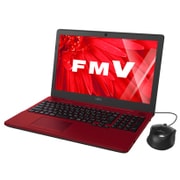 LIFEBOOK AHシリーズ AH45/X 15.6型ワイド/Core i3-6100U/メモリ 4GB/HDD 1TB/ブルーレイディスクドライブ/Windows 10 Home 64ビット/Office搭載/ルビーレッド FMVA45XR