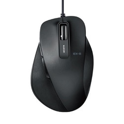 マウス 有線 BlueLED 5ボタン 静音 Mサイズ ブラック M-XGM10UBSBK