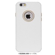 I6SM09-WH [iPhone 6s 2in1メタルバンパーキックスタンドPUレザーケース 白]