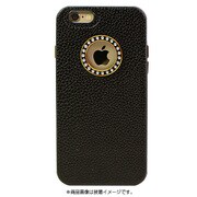 I6SM09-BK [iPhone 6s 2in1メタルバンパーキックスタンドPUレザーケース 黒]