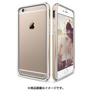 iPhone 6/6s対応 [IRON Bumper アルミ×TPU ハイブリッドバンパー ゴールド/ホワイト]