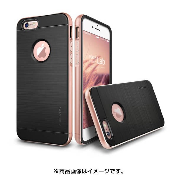 iPhone 6/6s対応 [IRON SHIELD NEO アルミバンパー×TPU ハイブリッドケース ローズゴールド]