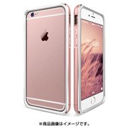 iPhone 6 Plus/6s Plus対応 [IRON Bumper アルミ×TPU ハイブリッドバンパー ローズゴールド/ホワイト]