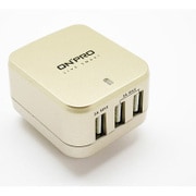 USB-ACトラベル超急速充電アダプタ ゴールド OP-UC-3PW-GD