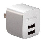USB-ACトラベル超急速充電アダプタ シルバー OP-UC-2PW-SL