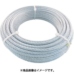 JIS規格品メッキ付ワイヤロープ 6×19 Φ6mm×10m JWM-6S10