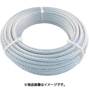JWM-6S30 [JIS規格品メッキ付ワイヤロープ 6×19 Φ6mm×30m]