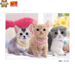 05-096 目があっちゃった！ [ジグソーパズル めざせ！パズルの達人 ペット 500ピース（完成サイズ：38×53cm）]