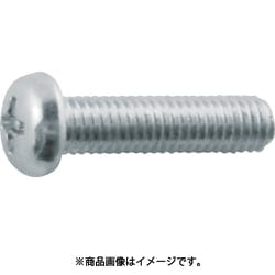 十字ピンナベ頭小ねじ 三価クロム M4×6mm 57本入 B114-0406