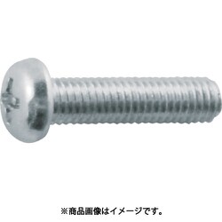十字ピンナベ頭小ねじ 三価クロム M4×10mm 57本入 B114-0410