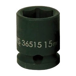 JHW36515 [3/8ドライブ ショートソケット 6角 15mm インパクト]