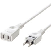 電源タップ 延長コード 3m 2P 折りたたみ式プラグ トラッキング火災予防絶縁キャップ付き ホワイト TAP-EX2103