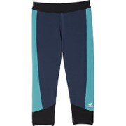 ACO57-AJ2265-J/S [ワークアウト テックフィット コンプレッション カプリタイツ W レディース Sサイズ ミネラルブルーS16/ショックグリーン S16/ブラック/マットシルバー]